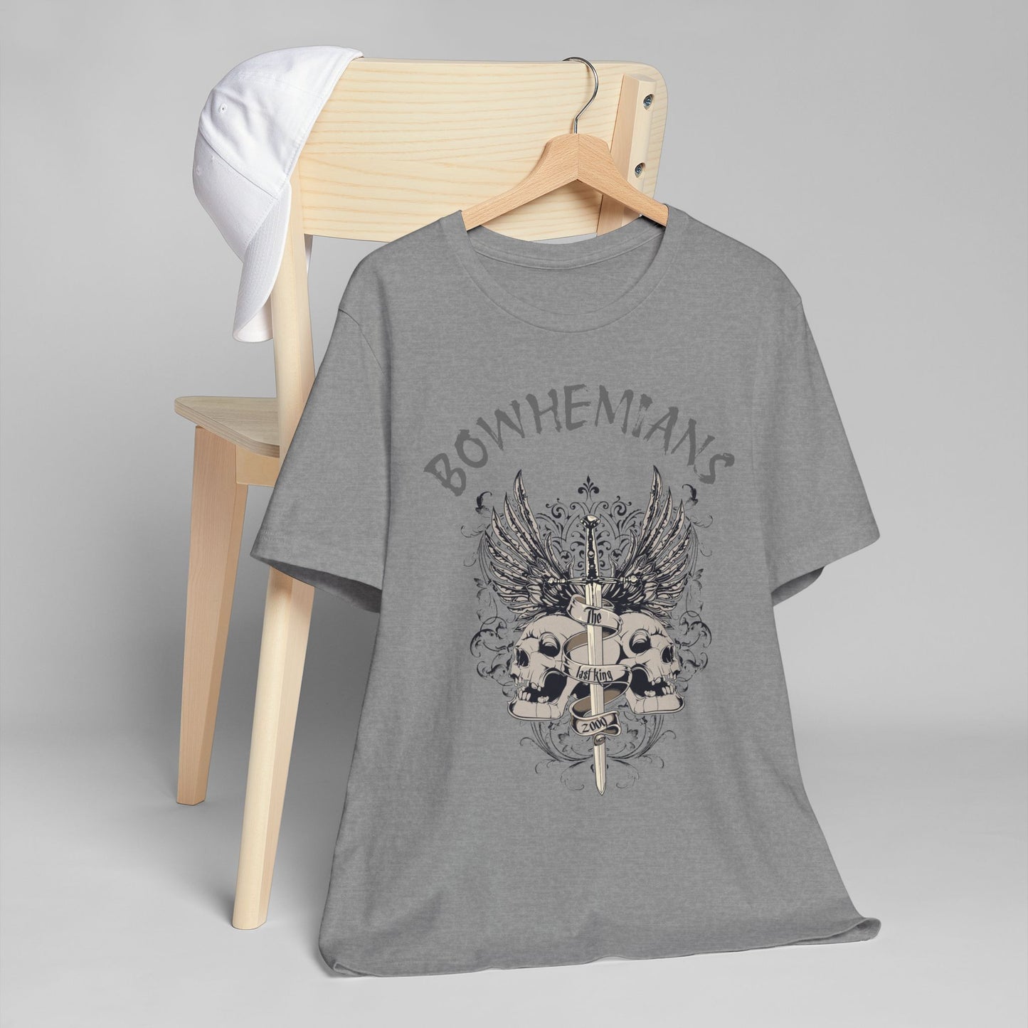 Gothic Bohemian Skull T-Shirt - 'Til Death Do Us Part Design