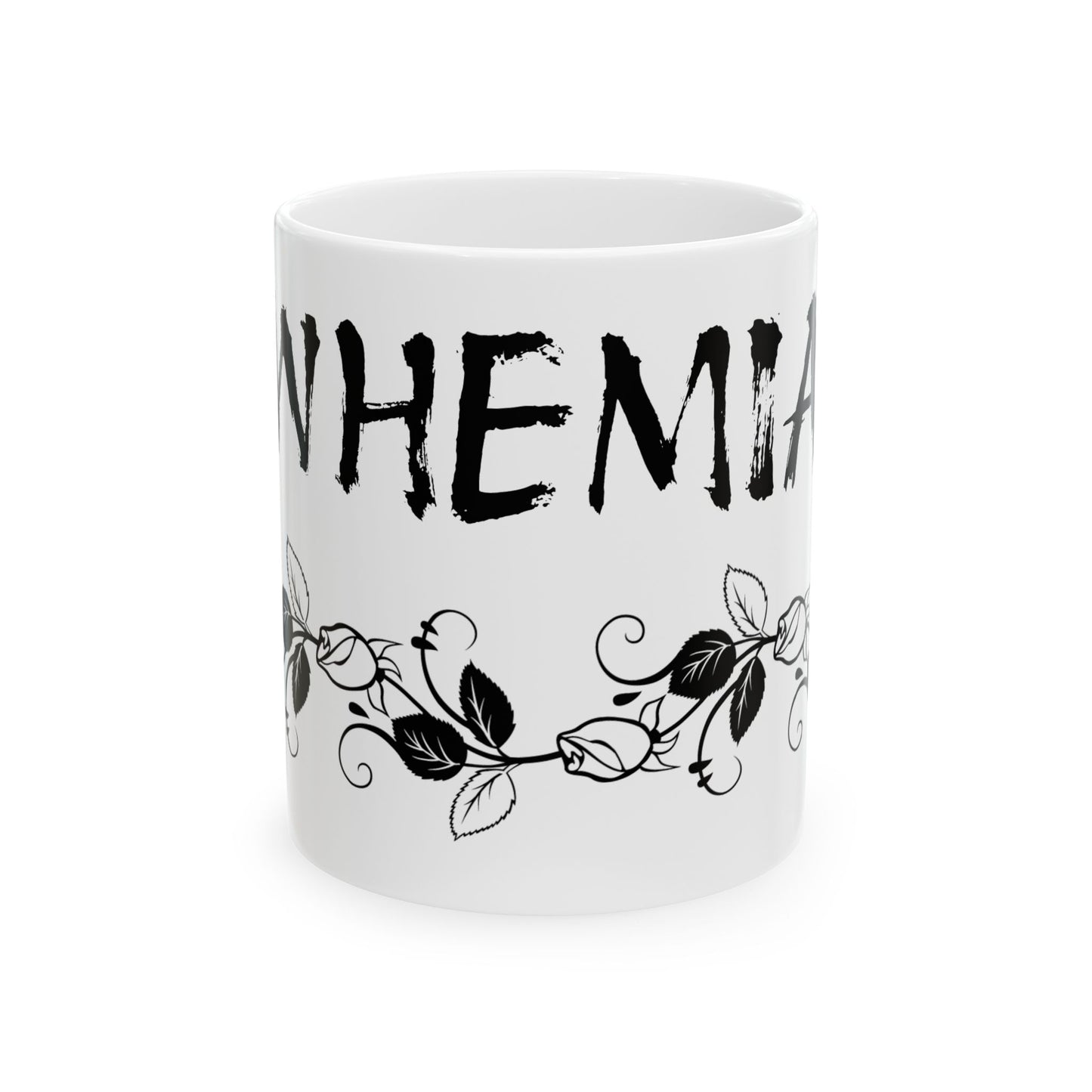 Bohemian Floral Ceramic Mug - Perfect Gift for Book Lovers