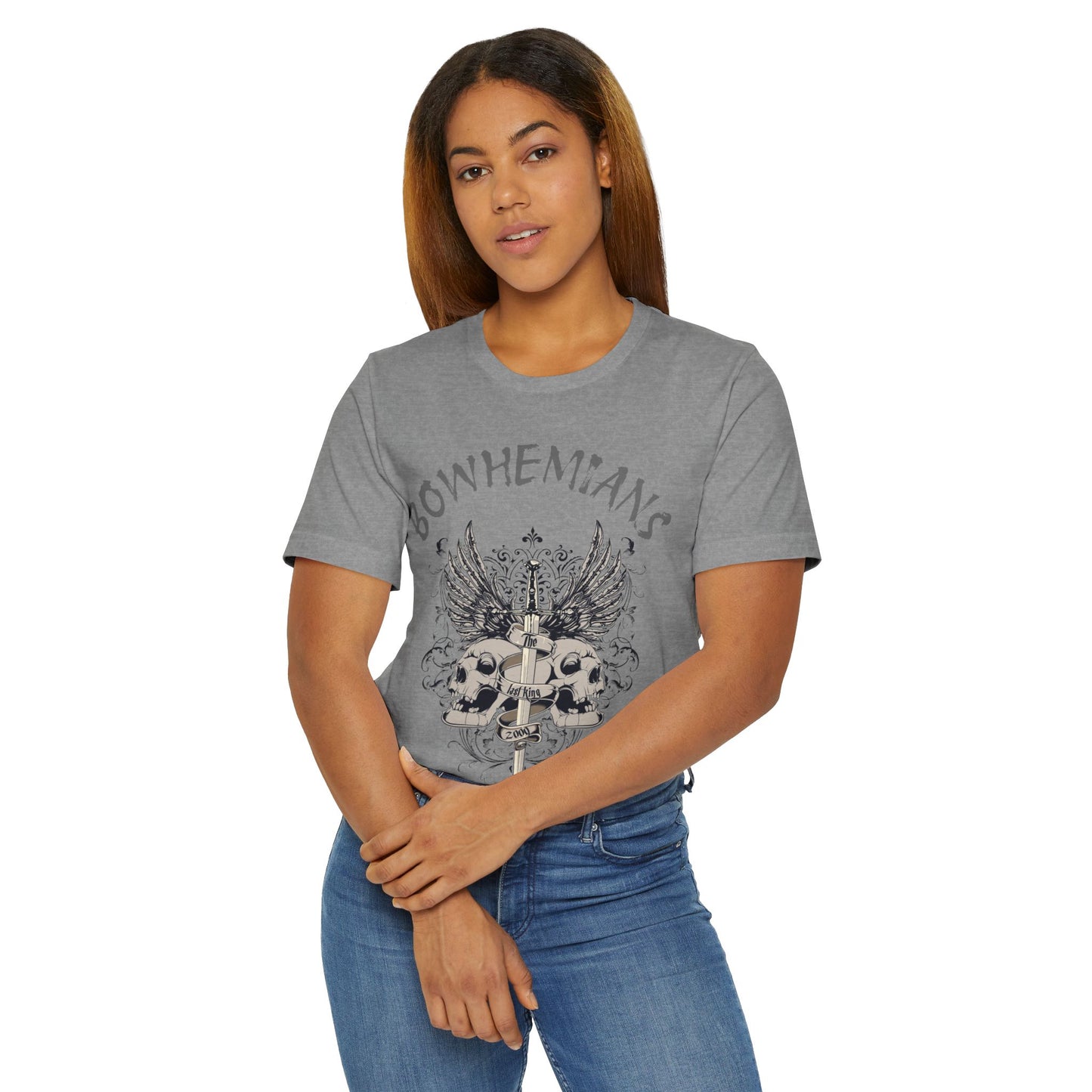 Gothic Bohemian Skull T-Shirt - 'Til Death Do Us Part Design