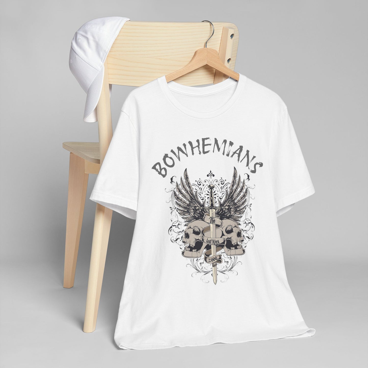 Gothic Bohemian Skull T-Shirt - 'Til Death Do Us Part Design