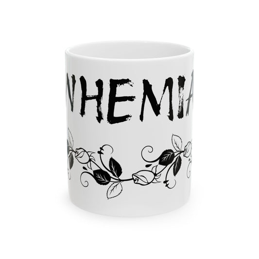 Bohemian Floral Ceramic Mug - Perfect Gift for Book Lovers