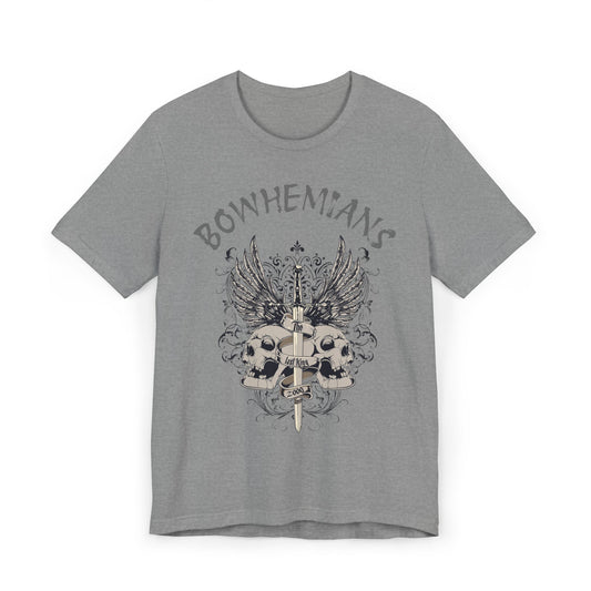 Gothic Bohemian Skull T-Shirt - 'Til Death Do Us Part Design
